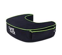 Game Over 8-bit Cojín de Apoyo para Juegos | Almohadilla reposabrazos para Jugadores | Almohada ergonómica para Postura del Codo | Tejido de Terciopelo y Resistente al Agua (Esmeralda mágica)