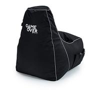 Game Over 8Bit Silla Video Juegos Puff Pera Mini para Niños | Sala de Juegos | Bolsillos Laterales para Controles |Soporte para Auriculares | Diseño Ergonómico (Humo Cósmico)
