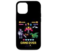 Game Over & Enjoy Retro Fighting Pixel Games Graphic Designs Carcasa para iPhone 12/12 Pro