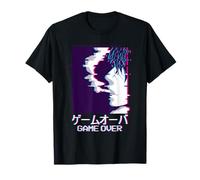 Game Over Lofi Anime Boy Japonés Vaporwave Aesthetic Camiseta
