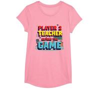 Game Over Regreso a la Escuela: el Maestro entró en el Juego Camiseta, Niñas, Rosado, XS