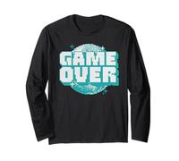 Game Over Retro Arcade Gamer 80s 90s Manga Larga