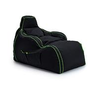 Game Over Silla para Reposar Puff Pera para Video Juegos | Sala Interior | Bolsillos Laterales para Controles | Soporte para Auriculares | Diseño Ergonómico (Esmeralda Mágica)