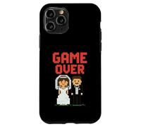 Game Over Wedding Funny Pixel Art 8 bit Votos matrimoniales Carcasa para iPhone 11 Pro