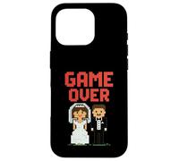 Game Over Wedding Funny Pixel Art 8 bit Votos matrimoniales Carcasa para iPhone 16 Pro