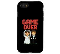 Game Over Wedding Funny Pixel Art 8 bit Votos matrimoniales Carcasa para iPhone SE (2020) / 7/8