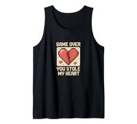 Game Over You Stole My Heart Pixel Gamer Camiseta sin Mangas