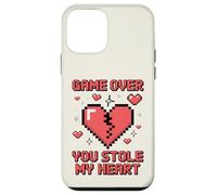 Game Over You Stole My Heart Pixel Gamer Carcasa para iPhone 12 Mini