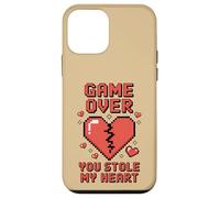 Game Over You Stole My Heart Pixel Gamer Carcasa para iPhone 12 Mini