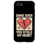 Game Over You Stole My Heart Pixel Gamer Carcasa para iPhone SE (2020) / 7/8