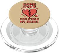 Game Over You Stole My Heart Pixel Gamer PopSockets PopGrip para MagSafe