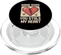 Game Over You Stole My Heart Pixel Gamer PopSockets PopGrip para MagSafe