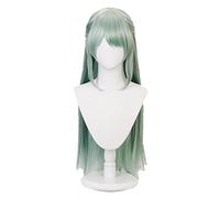 Game Princess Connect! Re:Dive Cosplay Wigs Misumi Chika Green Synthetic Hair Anime role play Wig for Halloween Party + Wig Cap