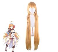 Game Princess Connect Re:dive Cosplay Wigs Pecorine Women Yellow Gradient Long Synthetic Hair Pecoriinu Costume Wig PL-746