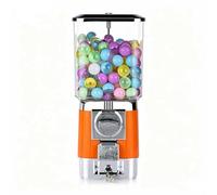 Game Store Máquina Expendedora de Dulces, Máquina de Chicles Que Funciona con Monedas for Niños con 200 Bolas Vacías y 100 Fichas, Dispensador de Chicle - Amarillo, Cajón Negro(Orange)