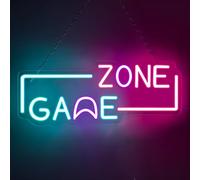 GAME ZONE Cartel de neón para decoración de pared, luz de neón, letras, para juegos, sala de juegos, fiestas, habitaciones, regalos, niños, niños