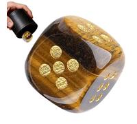 gameDice | Natural Handcrafted Decorative | Board gamePlaying Dicedesigned With Luxury Detailing And Precise Gold-embossed Pips, Brings Refined High-end gameAesthetic And Outstanding Visual Appeal,