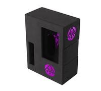 Gamegenic Arkham Horror Investigator Deck Tome - New Edition Purple Mystic, Caja para Mazos Premium, Capacidad 60 Cartas con Funda, Cierre Magnético y Ventanas de Identificación
