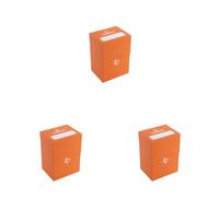 Gamegenic Deck Holder 80+Naranja - solución inteligente y rápida para almacenar y organizar tus mazos de cartas. (Paquete de 3)