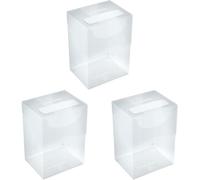 Gamegenic Deck Holder 80+ Transparente - solución inteligente y rápida para almacenar y organizar tus mazos de cartas. (Paquete de 3)