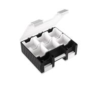 Gamegenic Juego Castle Black White Clear, Caja organizadora transportable para Accesorios de Juegos y Cartas, Almacenamiento para Juegos de Mesa con Correa Ajustable