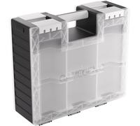 Gamegenic Juego Castle Black White Clear, Caja organizadora transportable para Accesorios de Juegos y Cartas, Almacenamiento para Juegos de Mesa con Correa Ajustable