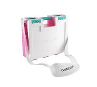 Gamegenic Juego Castle Pink White Teal, Caja organizadora transportable para Accesorios de Juegos y Cartas, Almacenamiento para Juegos de Mesa con Correa Ajustable