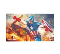 Gamegenic Magic: The Gathering | Marvel Super Heroes Prime Playmat - Captain America, Tapete de Juego Premium 61x35 cm, Bordes Cosidos, Antideslizante, Caucho Natural