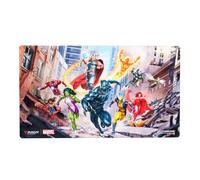 Gamegenic Magic: The Gathering | Marvel Super Heroes Shiny Playmat - Marvel Super Heroes, Tapete con Acabado Brillante, 61x35 cm, Bordes Cosidos, Caucho Natural