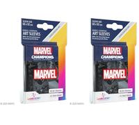 Gamegenic Marvel Champions Sleeves Marvel Black (GGS15013ML) (Paquete de 2)