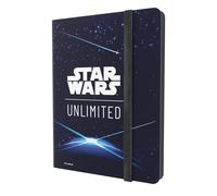 Gamegenic - Star Wars: Unlimited Casual Album 18-Pocket - Holds 360 Double-Sleeved Cards - Side-Loading Pockets & Elastic Strap - Officially Licensed Accessory, Card Back Blue Design