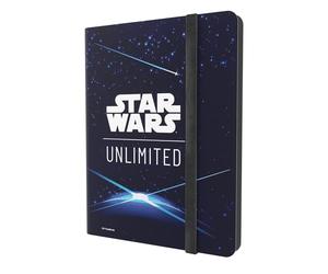 Gamegenic - Star Wars: Unlimited Casual Album 18-Pocket - Holds 360 Double-Sleeved Cards - Side-Loading Pockets & Elastic Strap - Officially Licensed Accessory, Card Back Blue Design