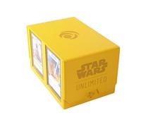 Gamegenic Star Wars Unlimited Double Deck Pod, ¡Lleva tu experiencia de juego a un nuevo nivel! Caja para Mazos Premium, Caben 120 Cartas con Doble Funda, Amarillo