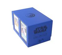 Gamegenic Star Wars Unlimited Double Deck Pod, ¡Lleva tu experiencia de juego a un nuevo nivel! Caja para Mazos Premium, Caben 120 Cartas con Doble Funda, Azul