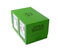 Gamegenic Star Wars Unlimited Double Deck Pod, ¡Lleva tu experiencia de juego a un nuevo nivel! Caja para Mazos Premium, Caben 120 Cartas con Doble Funda, Verde