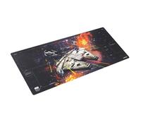 Gamegenic Star Wars Unlimited Game Mat Xtra-Wide - Tapete de Juego Extra Ancho de 80 x 35 cm, Zonas de Cartas Delimitadas, Antideslizante con Bordes Cosidos, Licencia Oficial