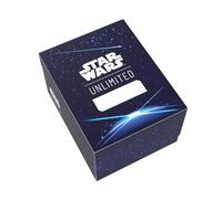 Gamegenic Star Wars: Unlimited Soft Crate - Caja para Mazos Diseño Reverso Azul (Card Back Blue), Licencia Oficial, Capacidad para 60 Cartas con Funda Doble, Incluye Caja de Tokens