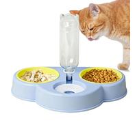 Gamelle D'eau et de Nourriture Pour Chat - 3 Bols Surélevés, Automatique | Abreuvoir Détachable Bouteille Hidratación Pour Chatons D'Intérieur Chiens Petits Moyens