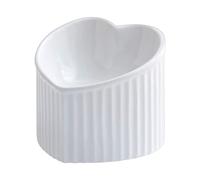 Gamelles Pour Chats, Gamelles En Céramique Pour Chats - Bol Incliné Pour Alimentation Et Eau Pour Animaux De Compagnie,Plat Surélevé En Porcelaine En Forme De Cœur, Plat Incliné Peu Profond Pour Chats