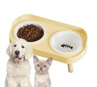 Gamelles surélevées pour chien - Mangeoire à eau antidérapante en céramique, gamelle pour chat, station d'alimentation pour chien, taille moyenne avec base estable, matériau en céramique durable