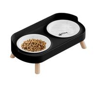 Gamelles surélevées pour chien - Mangeoire à eau antidérapante en céramique, gamelle pour chat, station d'alimentation pour chien, taille moyenne avec base stable, matériau en céramique durable, couss