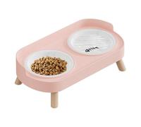 Gamelles Surélevées Pour Chien - Mangeoire Antidérapante En Céramique,Bol Pour Chats Et Distributeur 13,38x6,88x2,36 PoucesChaton Petits Animaux -