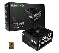 GameMax Fuente de alimentación de 700 W Rampage (sin cable de alimentación inc.), no modular, APFC, condensador principal japonés Tk, 80 Plus Bronce, 88% de eficiencia, ventilador de refrigeración de 14 cm, juego de potencia real | negro