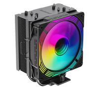 GameMax Ice Force - Enfriador de CPU de 200 W TDP, 4 tubos de calor de cobre de 6 mm y disipador de calor de aluminio, FN12A-C8I 120 mm PWM ARGB Ventilador de refrigeración para Intel LGA1700, 115X,