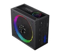 GAMEMAX RGB 750G Fuente de alimentación para PC 750W Totalmente Modular, 80 Plus Gold, LLC + DC-DC, ARGB Sync, condensadores japoneses, Ventilador ARGB FDB de 140 mm, 9 Protecciones