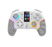 GAMEPAD BLUETOOTH MARS GAMING MGPV3W PANTALLA LCD BT+2.4G+USB MULTIPLATAFORMA HALL EFFECT BLANCO