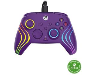 Gamepad Cableado Púrpura LED Multicolor USB-C Compatible PC Xbox Series X/S One