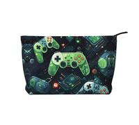Gamepad Circuit Version - Bolsa de cosméticos de pana para mujer, cartera portátil con cremallera, adecuada para viajes y almacenamiento diario de cosméticos, color negro, talla única
