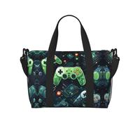 Gamepad Circuit Version Bolsa de viaje de mano, adecuada para el trabajo, viajes, fitness, turismo, bolso casual para mujer con cremallera,