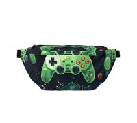 Gamepad Circuit Version - Riñonera cruzada de gran capacidad, impermeable y resistente al polvo, cremallera segura, adecuada para viajes y actividades al aire libre, color negro, talla única